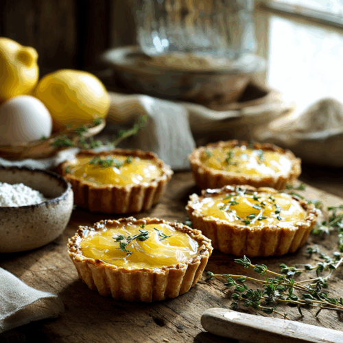 Rustic Lemon Thyme Tarts