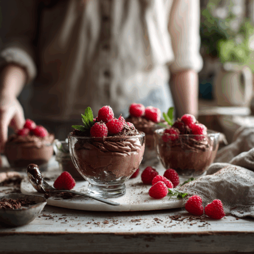 Easy Raspberry Chocolate Mousse