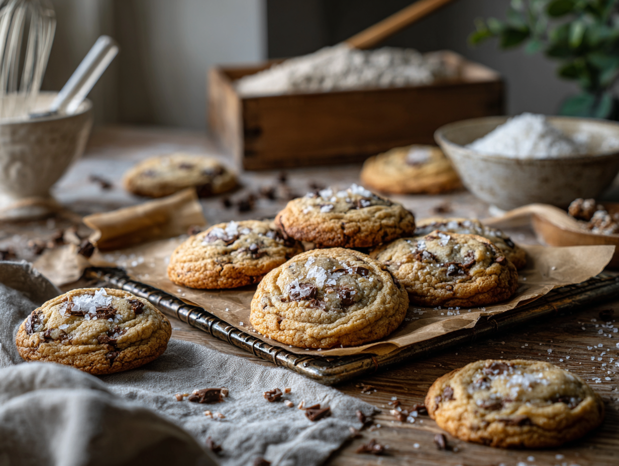Decadent Chocolate Chip Cookies with a Twist of Sea Salt