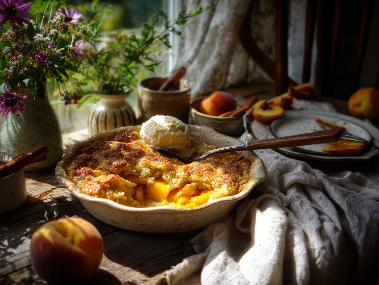 Easy Peach Cobbler