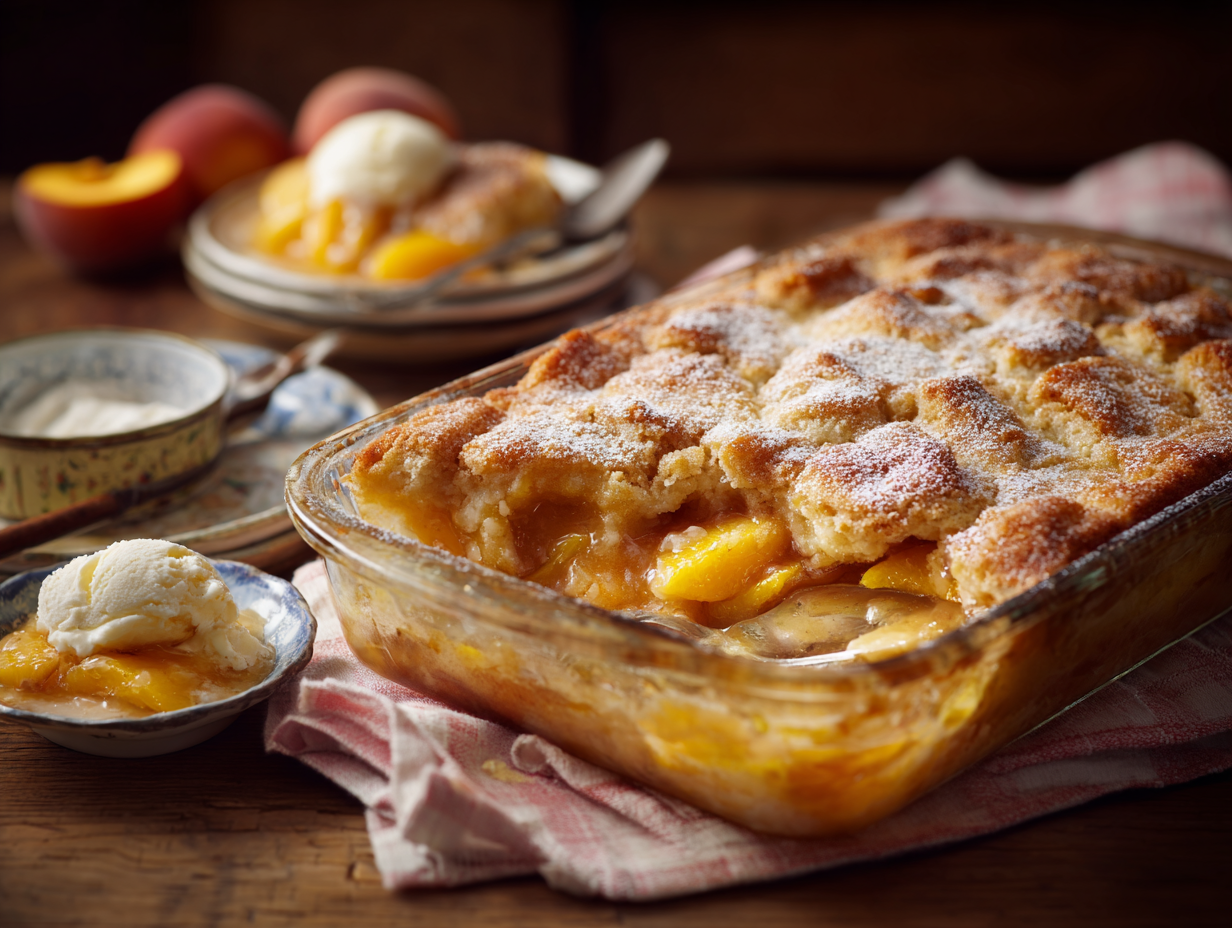Classic Canned Peach Cobbler