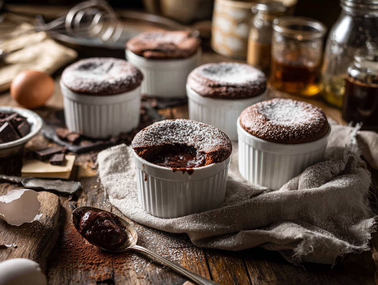 Chocolate Soufflé Cocottes