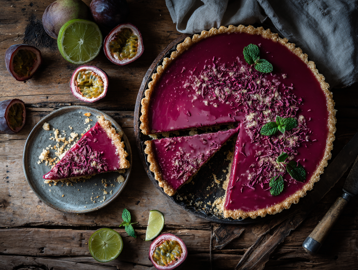 Hibiscus Passion Fruit Tart