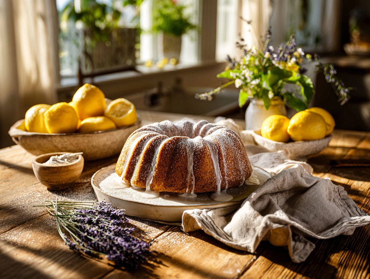 Lemon Lavender Bundt Cake