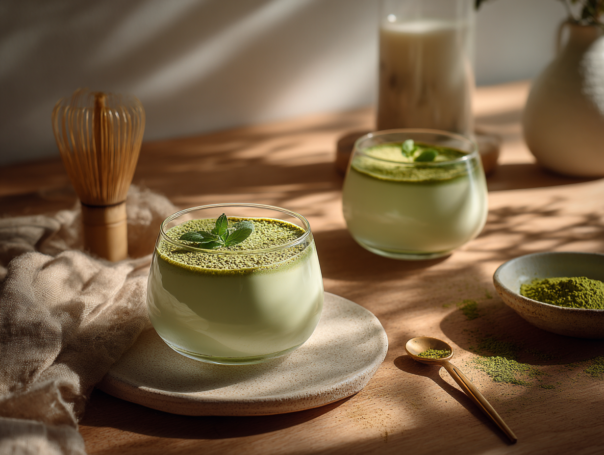 Matcha Green Tea Panna Cotta