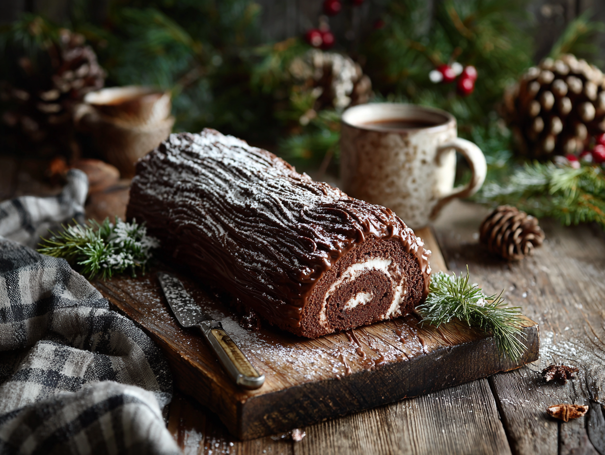 Yule Log Cake