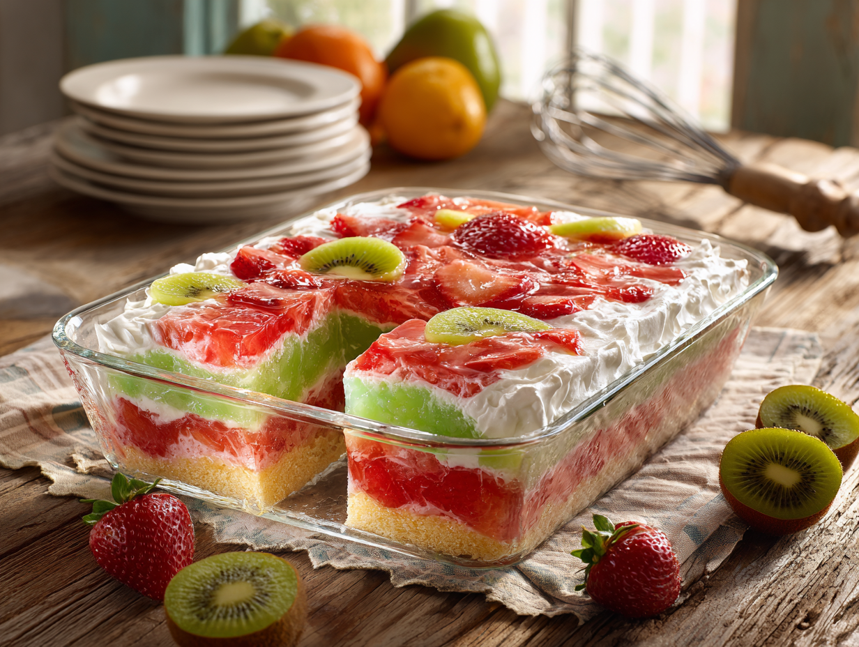 Fruity Jello Cake Delight