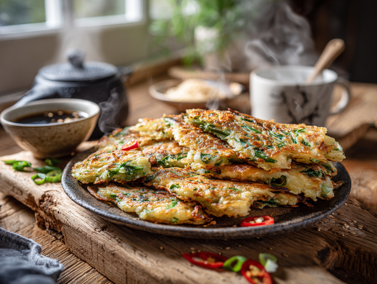 Korean Scallion Pancakes (Pajeon)