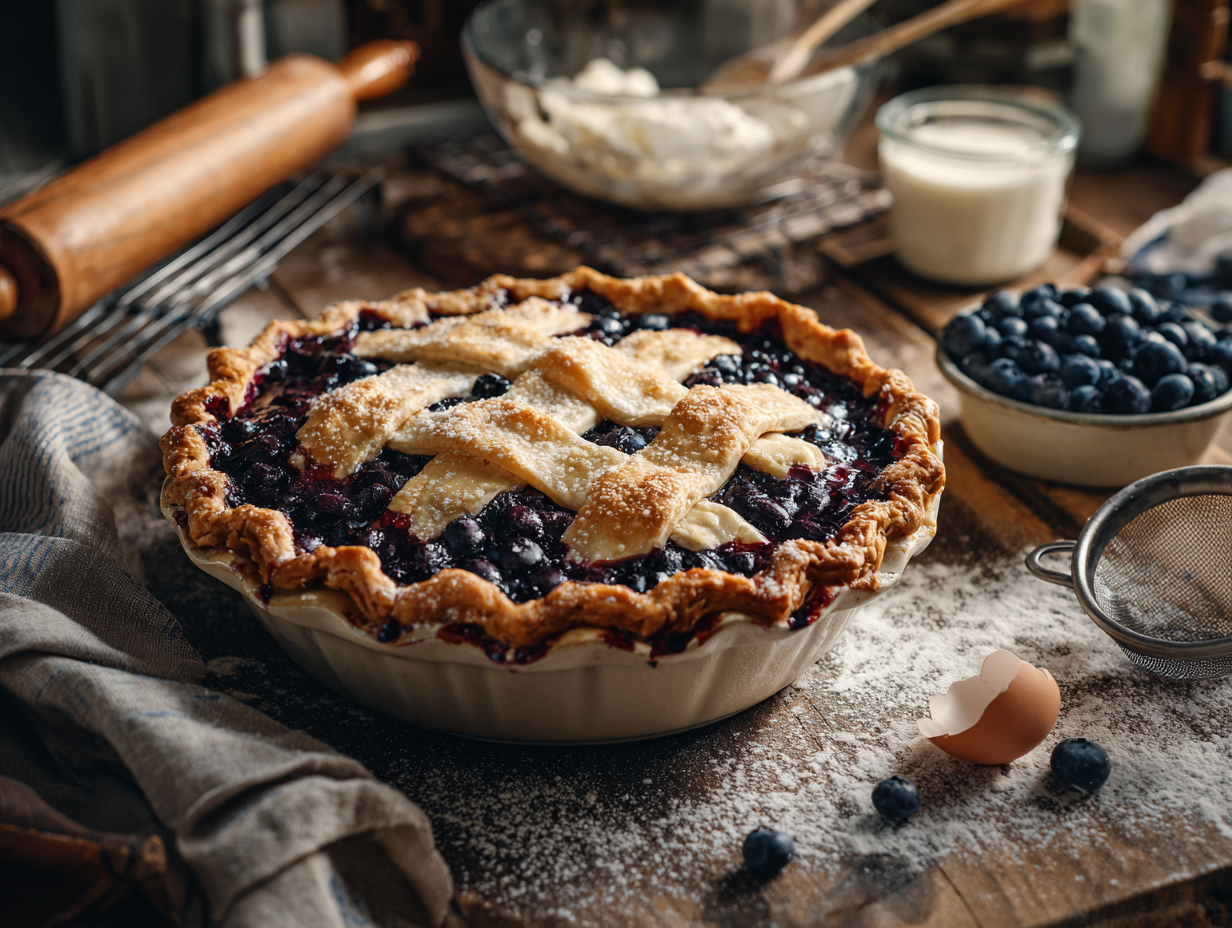 Rustic Blueberry Pie