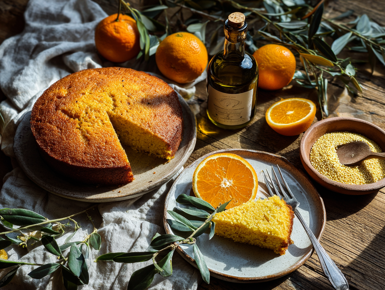 Olive Oil Orange Polenta Cake