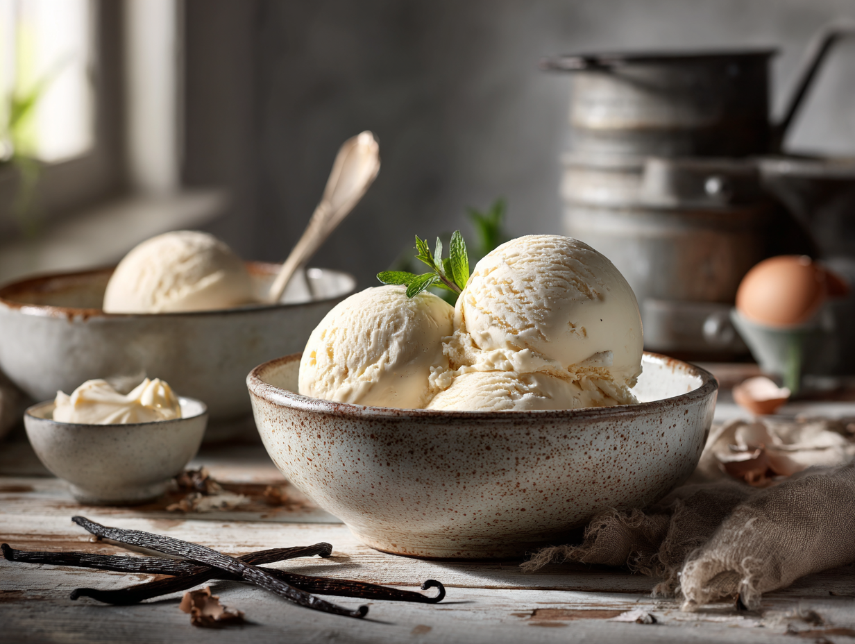 Vanilla Bean Crème Fraîche Ice Cream