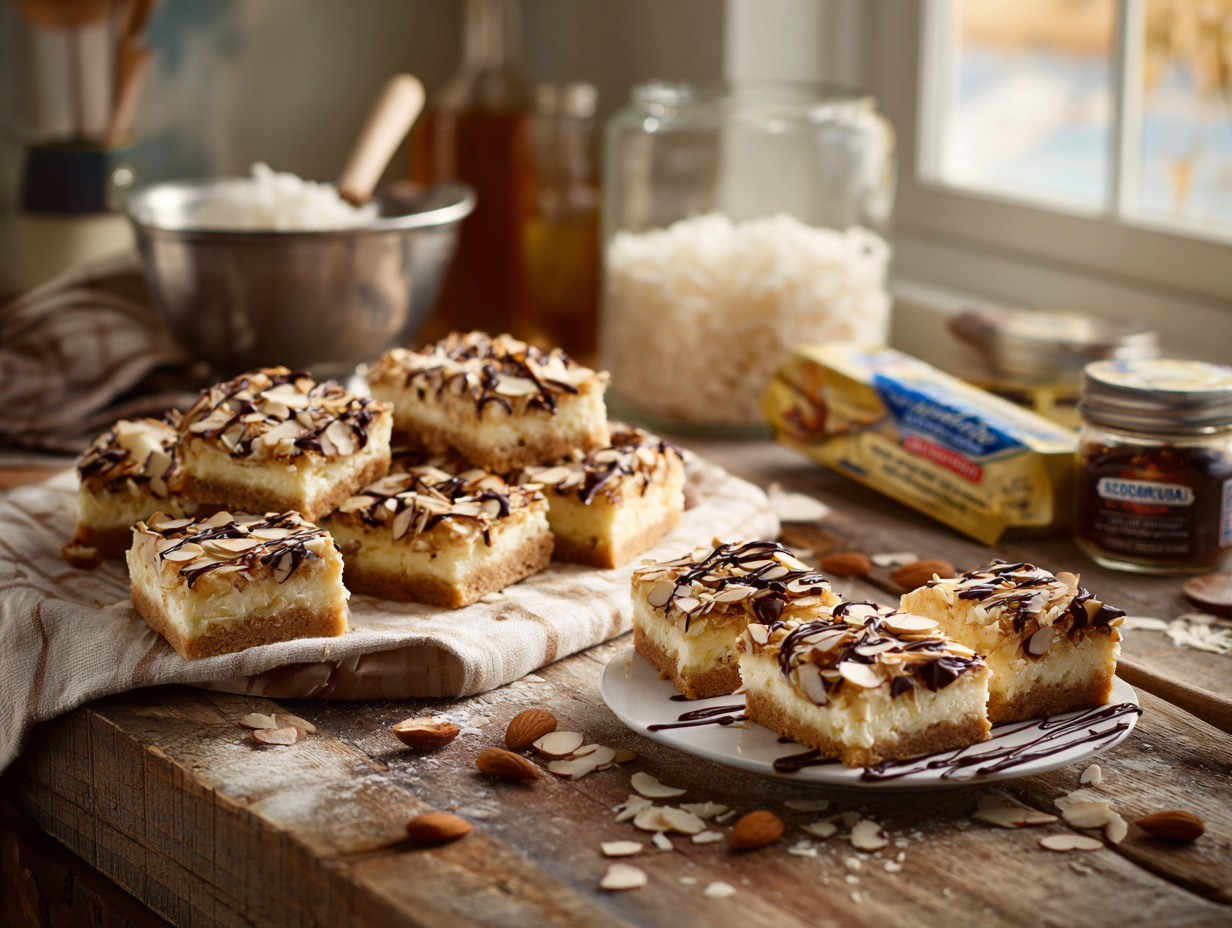 Almond Joy Cheesecake Bars