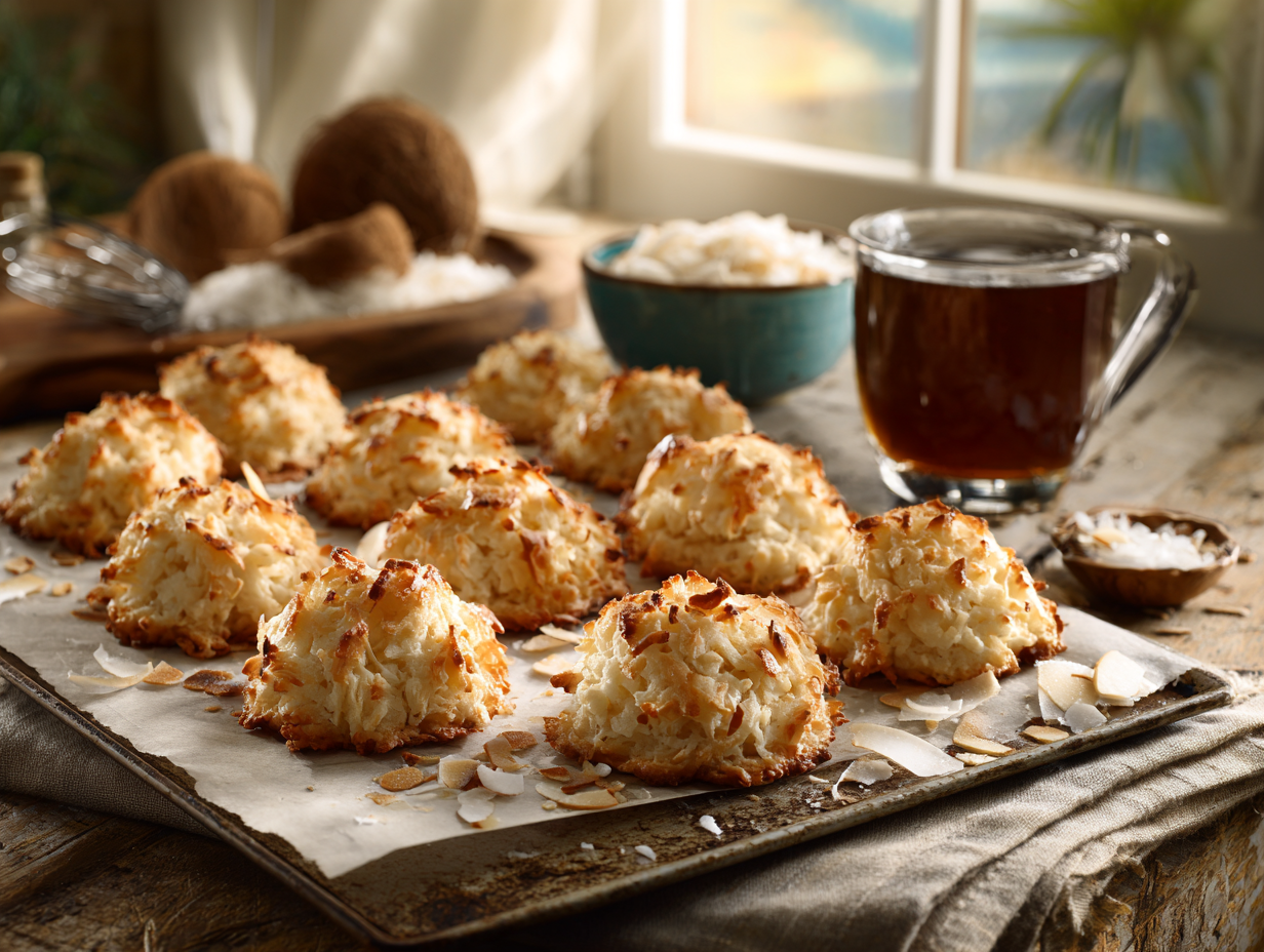 Toasted Almond Coconut Macaroons