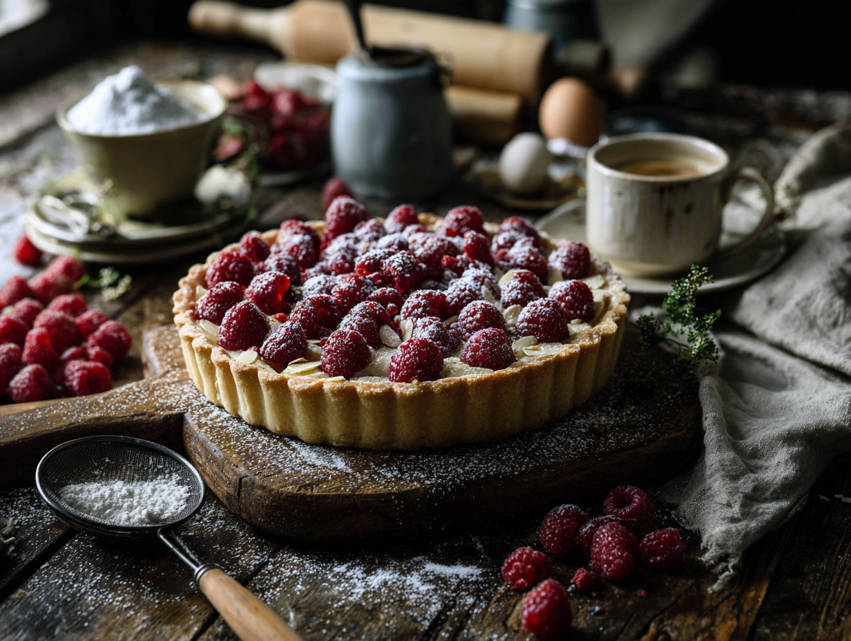 Raspberry Almond Cream Tart