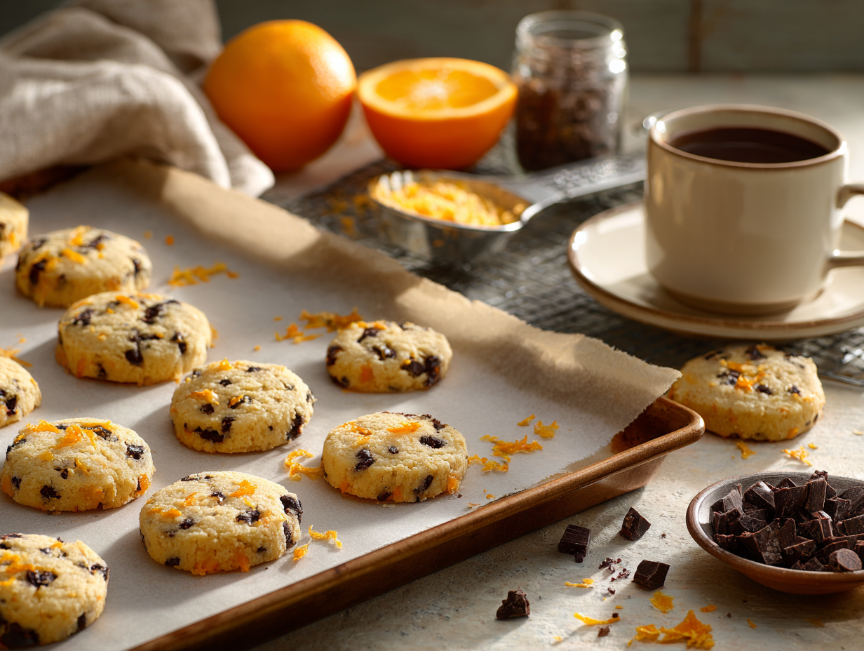 Dark Chocolate Orange Shortbread
