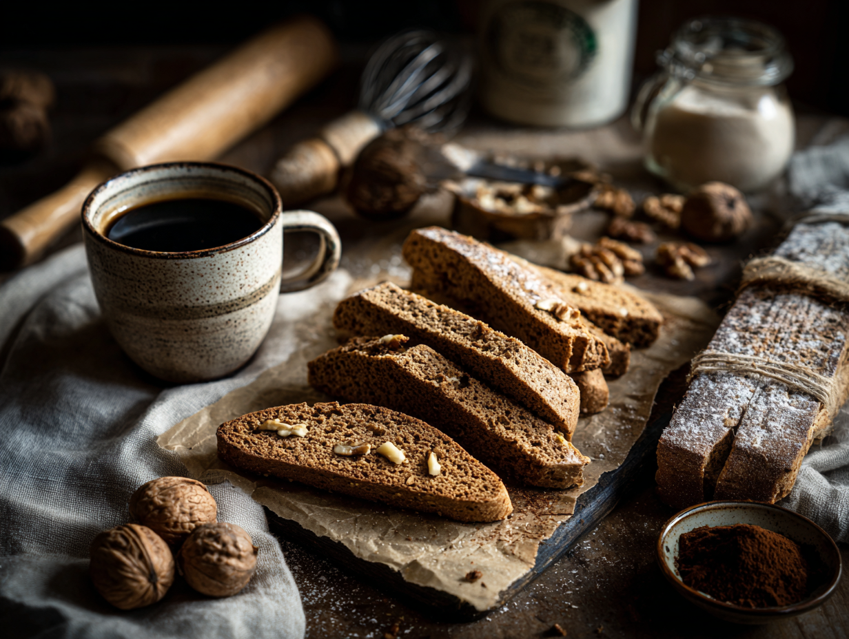 Espresso Walnut Biscotti