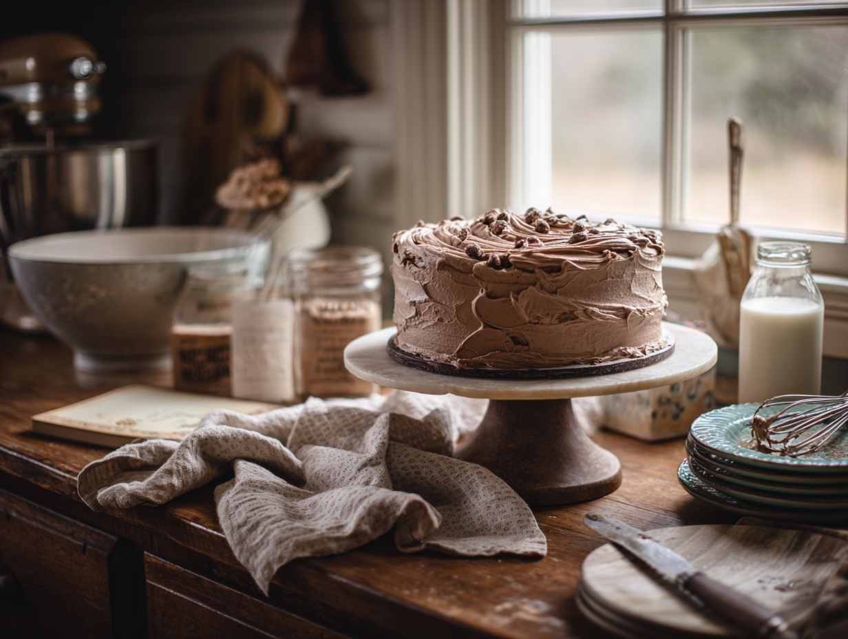 Malted Milk Chocolate Cake