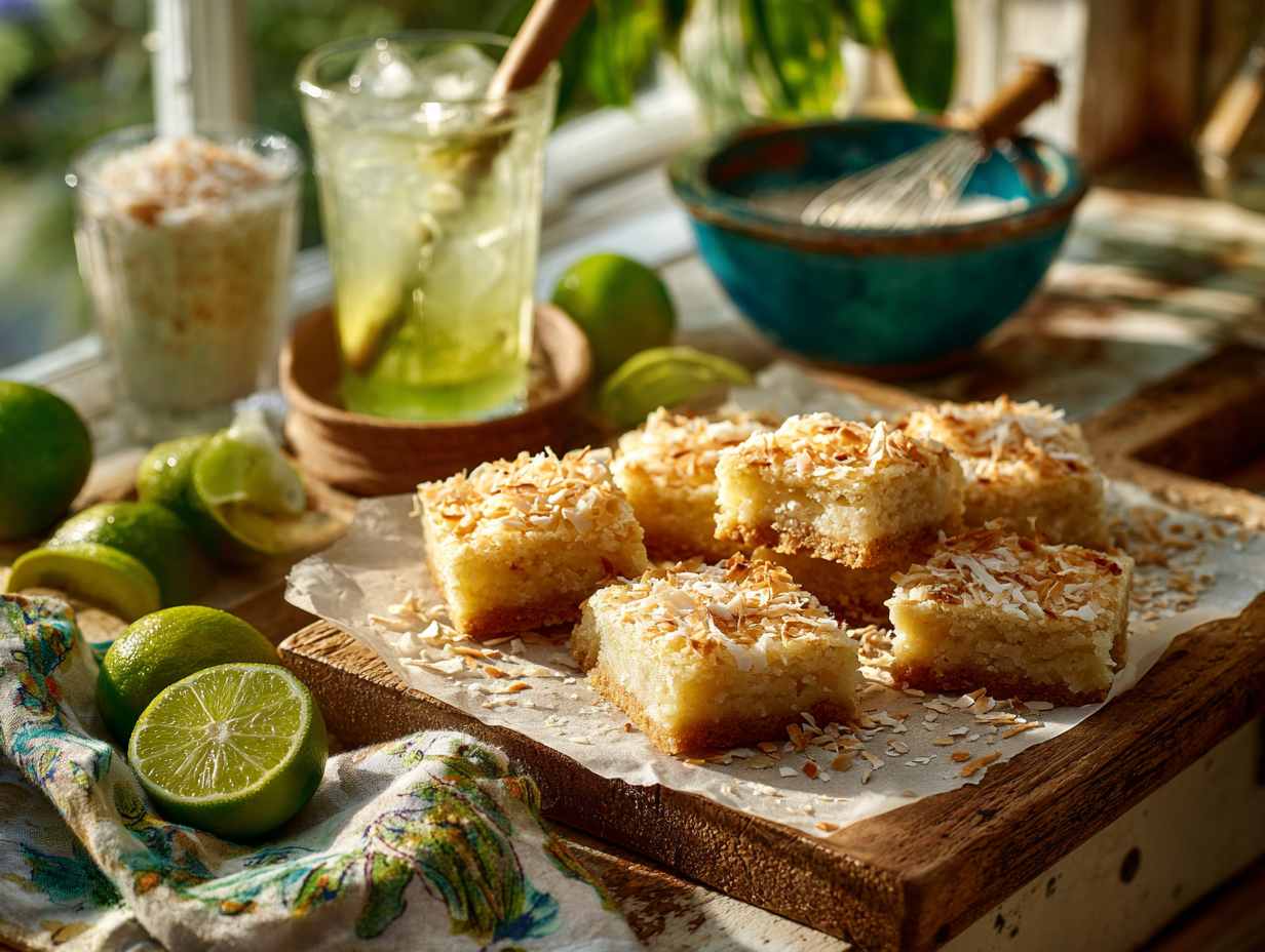 Toasted Coconut Lime Bars