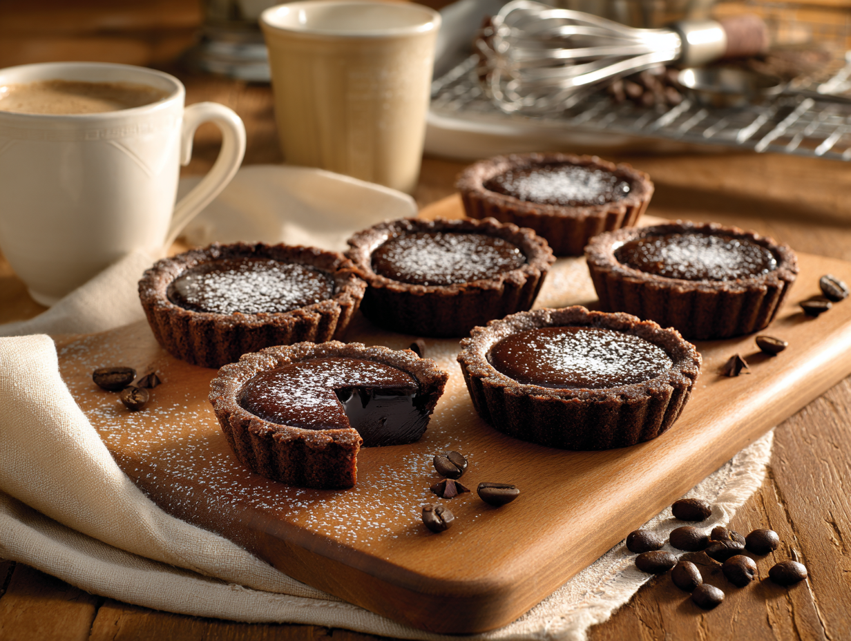 Dark Chocolate Espresso Tartlets