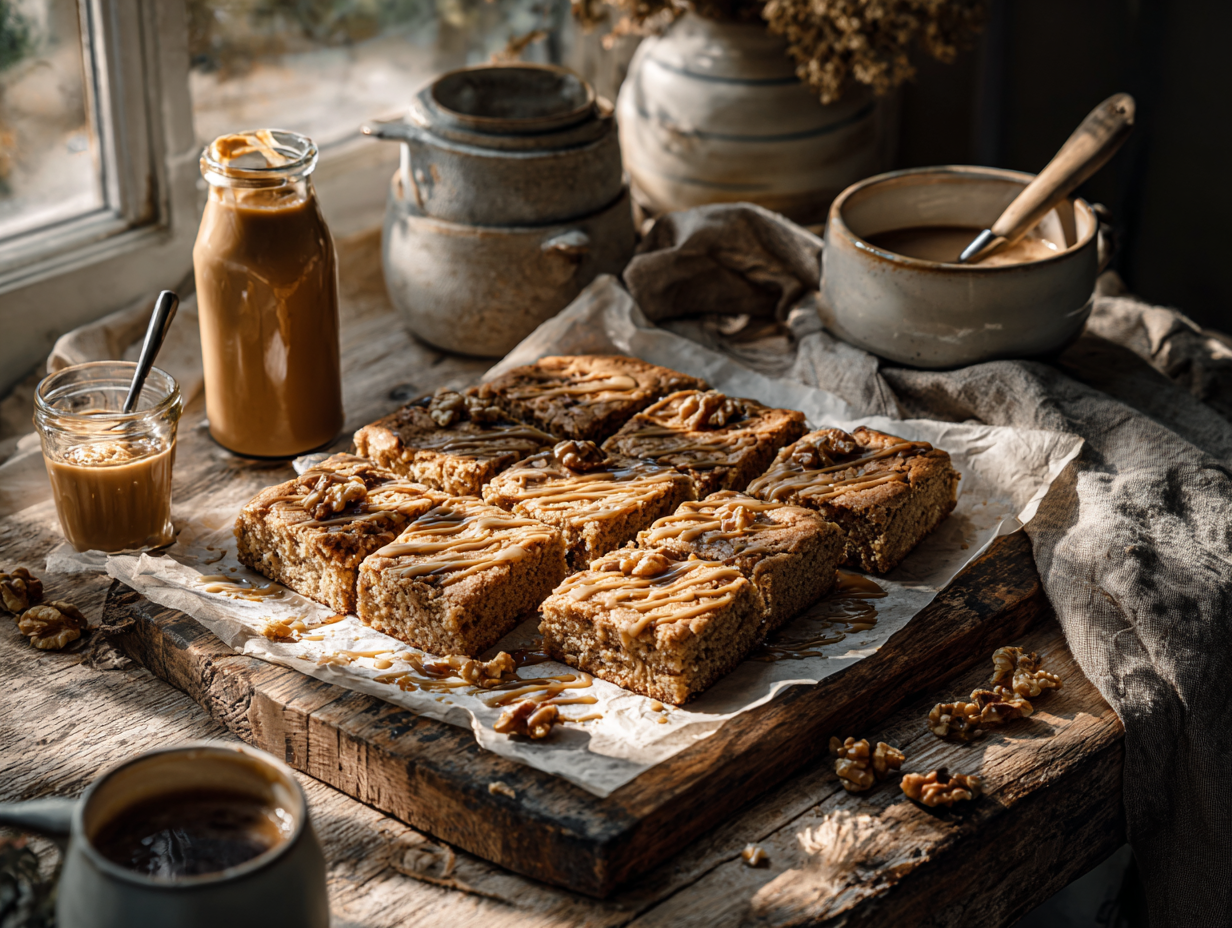 Maple Tahini Blondies
