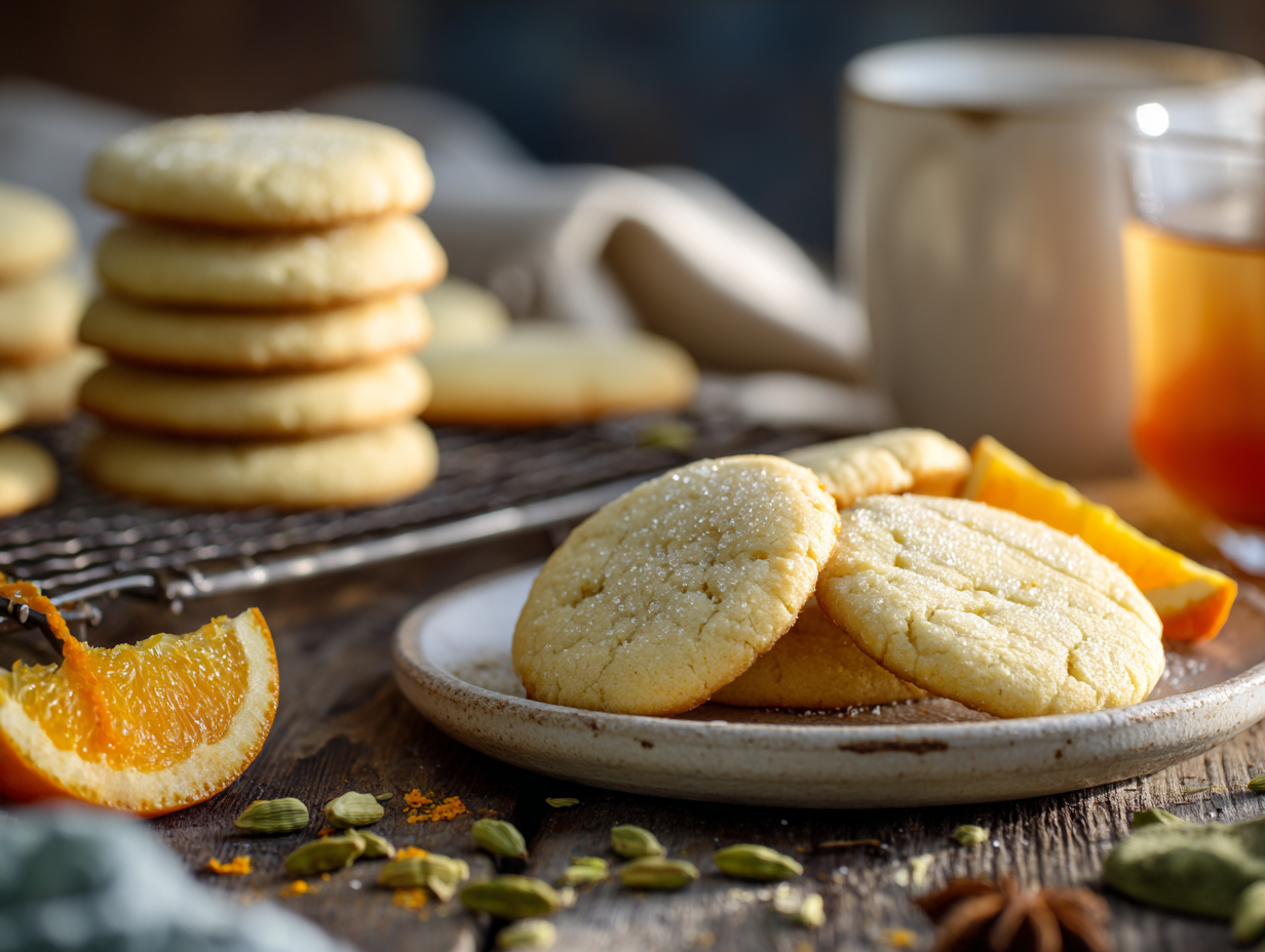 Orange Cardamom Sugar Cookies