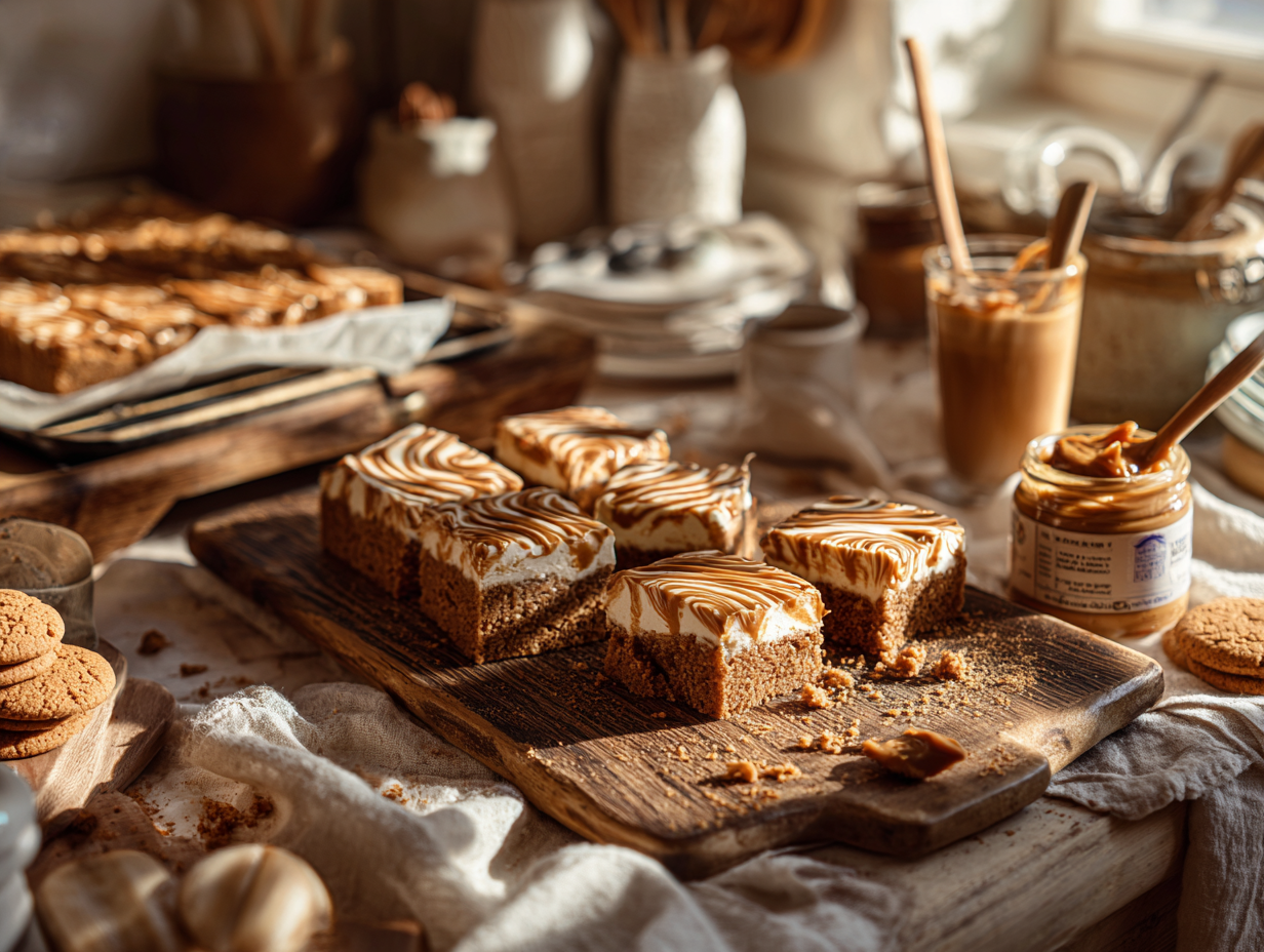 Biscoff Cheesecake Bars