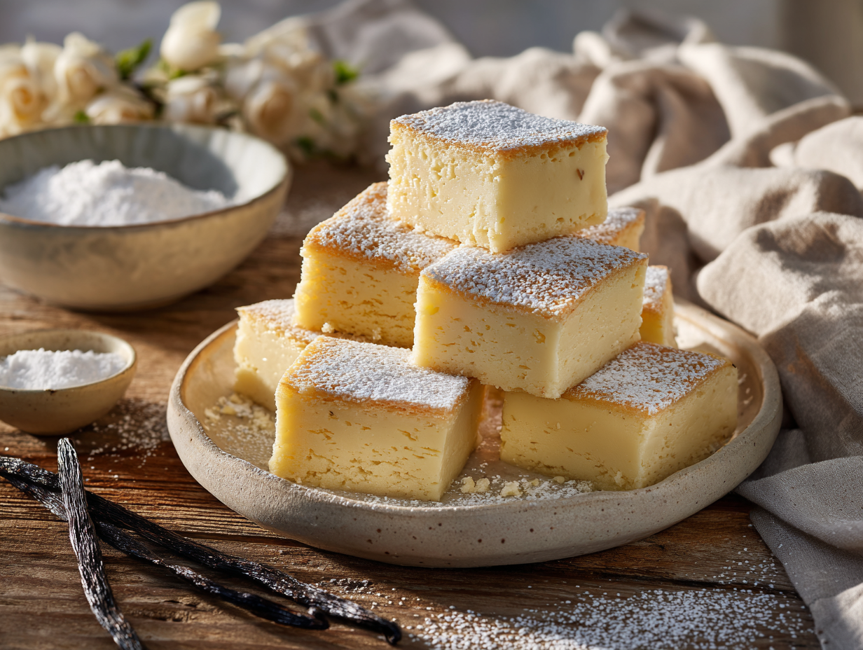 Vanilla Bean Custard Squares